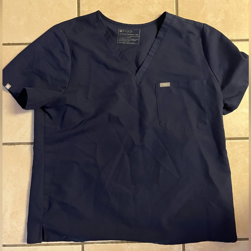 Navy Figs Catarina one pocket scrub top xxl/2xl